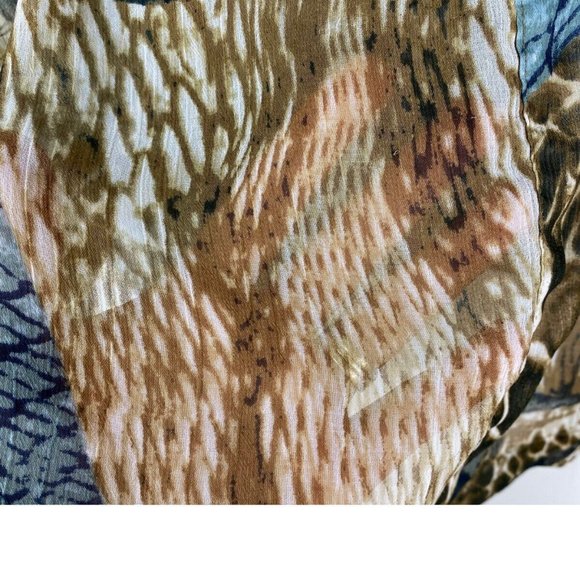 Maggie Barnes Catherines 2X 22 24 Top Tunic Shirt Sheer Snakeskin Animal Print - Picture 2 of 3